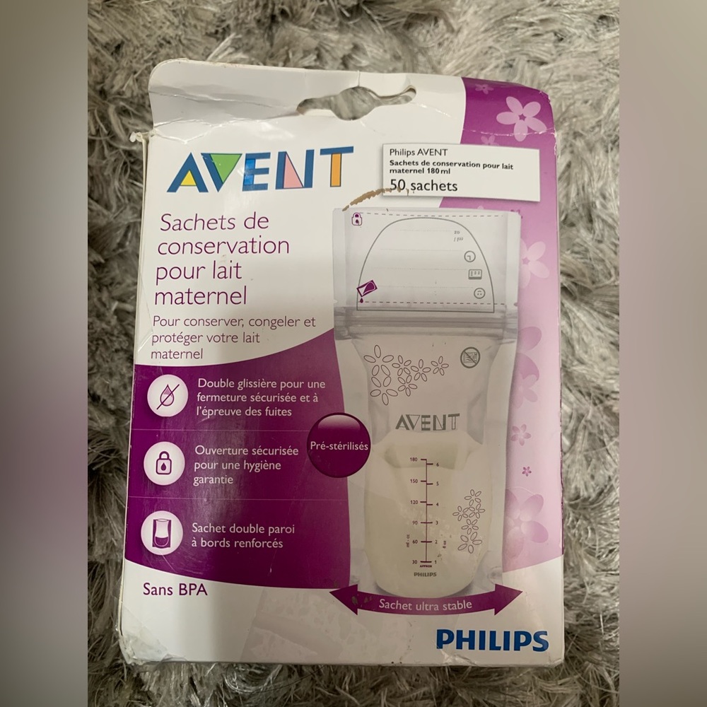 Avent Breast Milk Storage Bags - 6 oz 50bags.